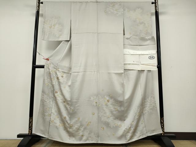 平和屋着物●訪問着　刺繍　優穂　竜田川　金彩　反端付き　正絹　逸品　未使用　CAAY4899ut