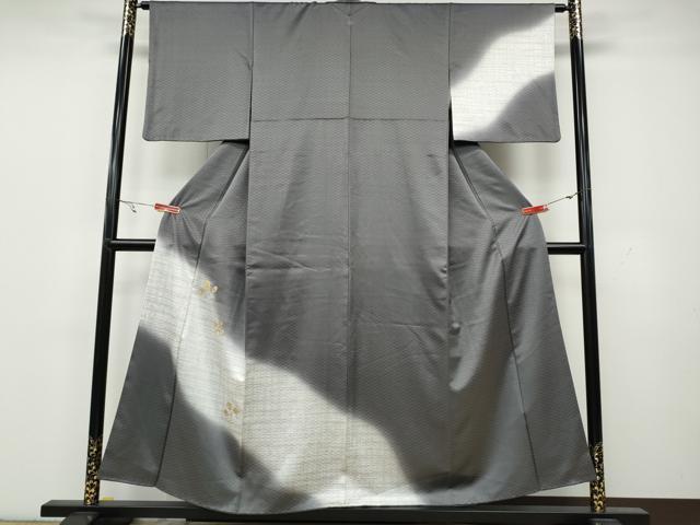 平和屋着物○訪問着 刺繍 舞葉文 暈し染め 金糸 正絹 逸品