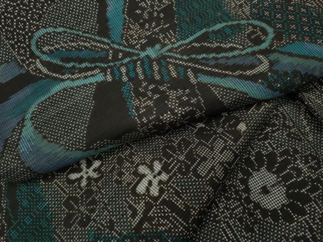 平和屋着物●本場大島紬　7マルキ　束ね熨斗花文　総絣　正絹　逸品　CAAY4931ut