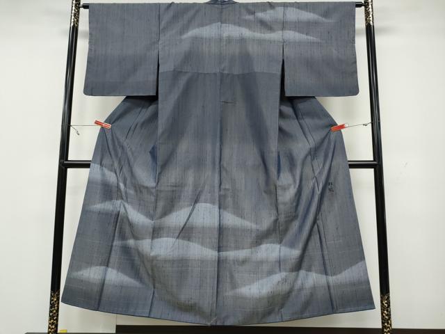 平和屋着物●五代目・諏訪好風　訪問着　紬地　遠山文　正絹　逸品　未使用　CAAY4960ut