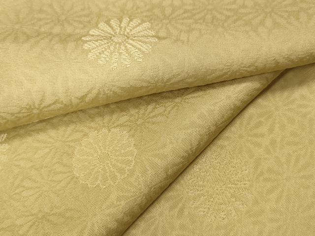 平和屋着物●上質な色無地　舞菊地紋　蒸栗色　正絹　逸品　未使用　CAAY4973ut