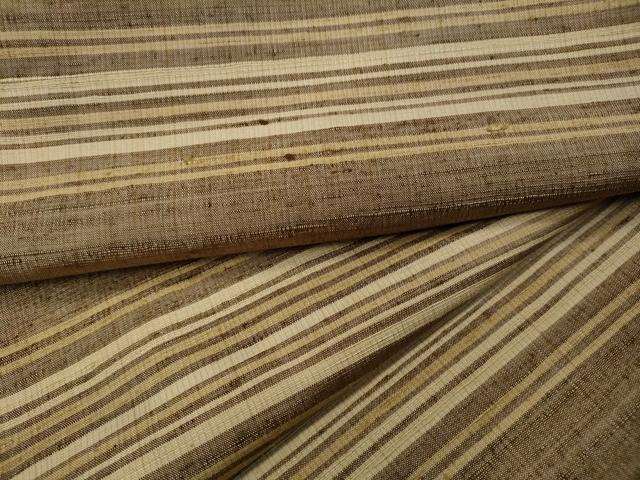 平和屋着物●上質な紬　横段文　正絹　逸品　CAAY5000ut