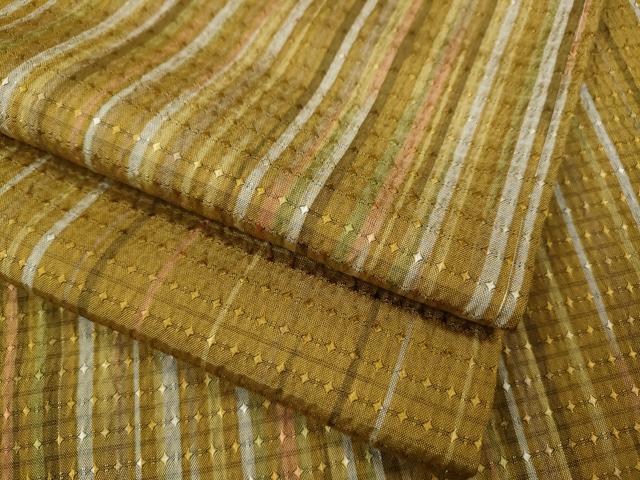 平和屋着物●上質な紬  　縞　正絹　逸品　未使用　CAAY5029ut