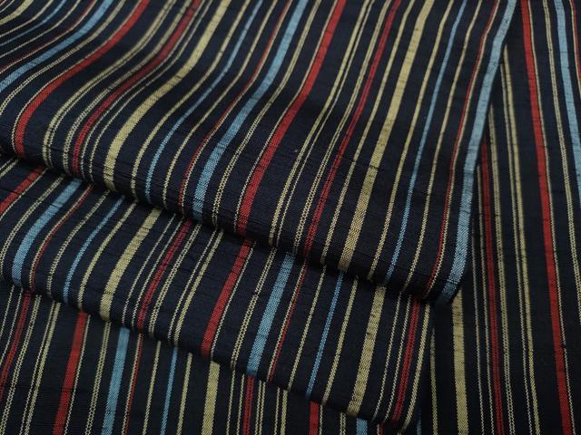 平和屋着物●上質な紬　縞　正絹　逸品　CAAY5108ut