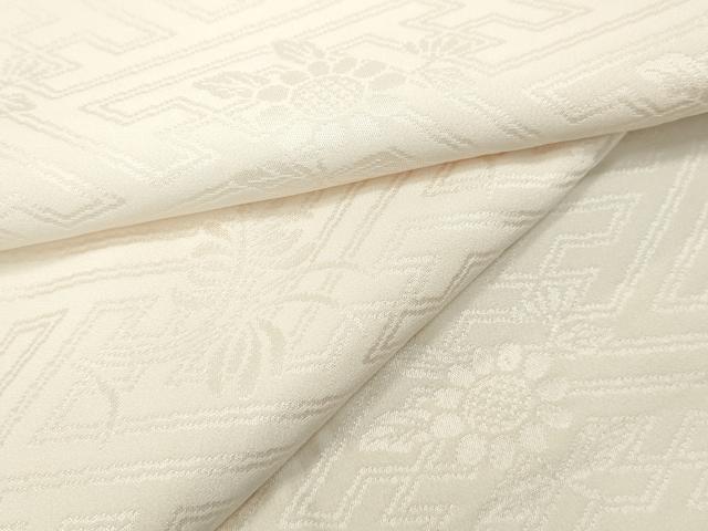 平和屋着物●長襦袢　無双仕立て　紗綾形草花地紋　正絹　逸品　CAAY5117ut