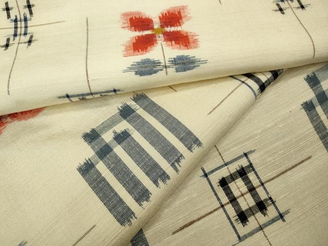 平和屋着物●上質な紬　源氏香花文　正絹　逸品　未使用　CAAY5122ut