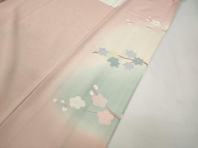 平和屋着物○訪問着 友禅 作家物 飛鶴枝花文 暈し染め