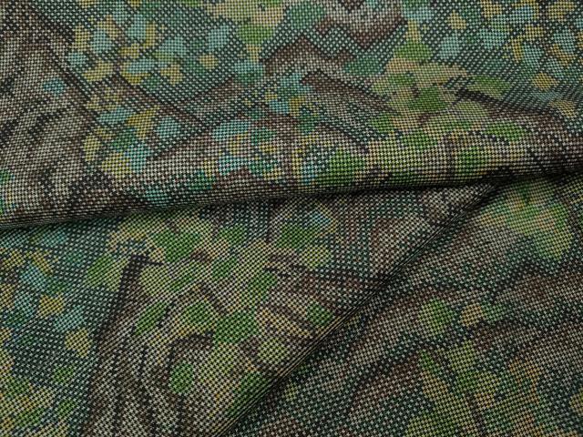 平和屋着物●本場大島紬　7マルキ　遠山樹林文　正絹　逸品　CAAY5138ut