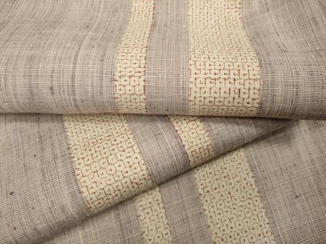 平和屋着物●結城紬　80亀甲　間道　正絹　逸品　CAAY5145ut