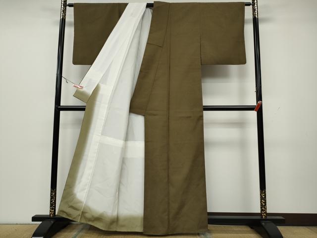 平和屋着物●本塩沢　油色　正絹　逸品　CAAY5163ut 平和屋着物○本塩沢 油色 正絹 逸品 CAAY5163ut