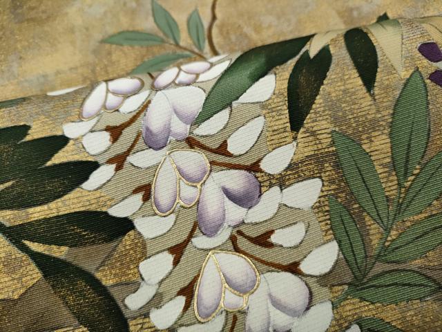 平和屋着物○豪華黒留袖 作家物 藤 金彩 正絹 逸品 CAAY5178ut