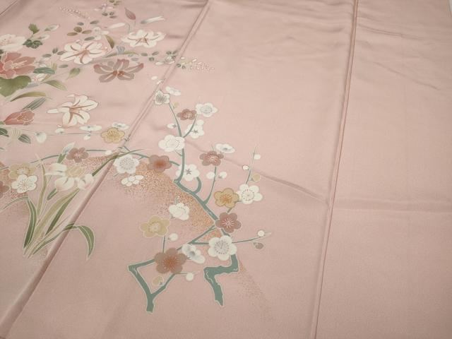 平和屋着物○訪問着 地紙草花文 金彩 正絹 逸品 CAAY5184ut