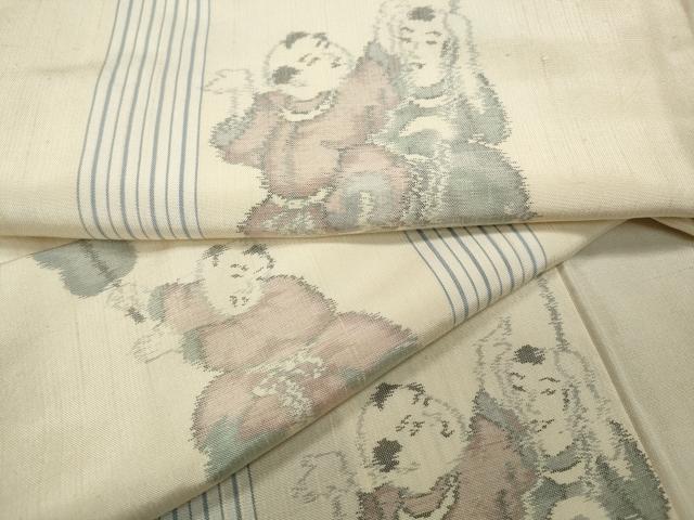 平和屋着物●上質な紬　唐子遊び　正絹　逸品　未使用　CAAY5188ut