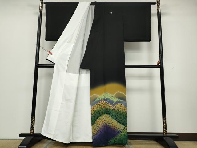 平和屋着物○豪華黒留袖 作家物 辻が花 絞り 暈し染め 正絹 逸品