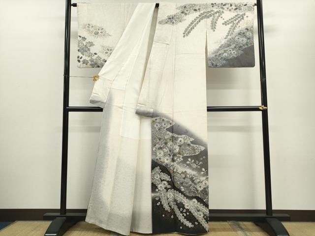 平和屋着物○訪問着 辻が花 絞り 手描き 暈し染め 金彩 正絹 逸品