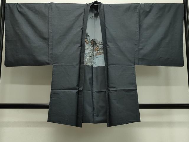 平和屋着物○男性 本場大島紬 アンサンブル 100亀甲 総詰め 正絹 逸品