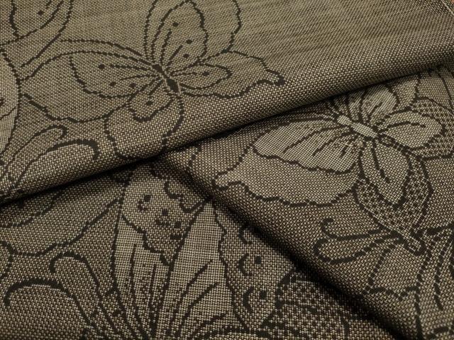 平和屋着物●本場大島紬　9マルキ　舞蝶文　正絹　逸品　未使用　CAAY6778gh