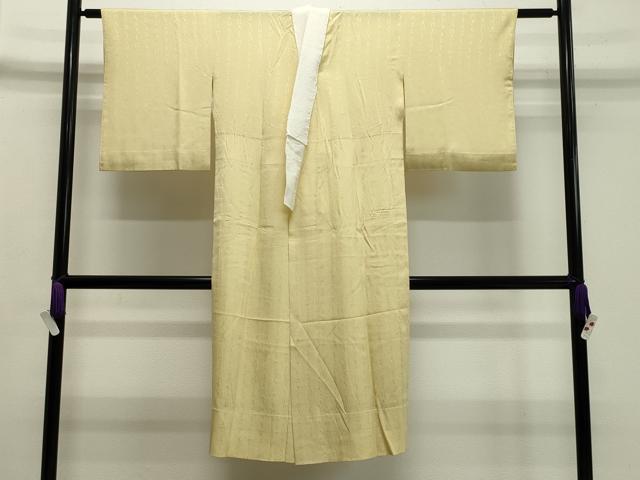 平和屋着物●長襦袢　無双仕立て　文字地紋　淡黄色　正絹　逸品　CAAY6792gh 平和屋着物○長襦袢 無双仕立て 文字地紋 淡黄色 正絹 逸品 CAAY6792gh