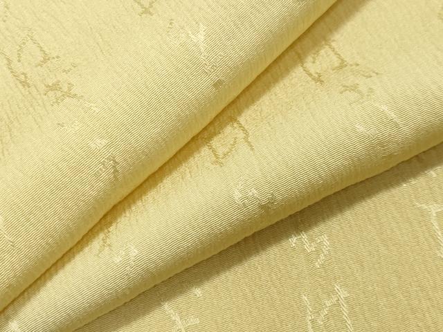 平和屋着物●長襦袢　無双仕立て　文字地紋　淡黄色　正絹　逸品　CAAY6792gh