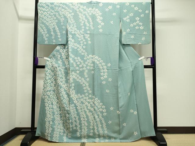 平和屋着物●訪問着　絞り　舞花文　正絹　逸品　CAAY8056gh