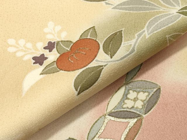 平和屋着物○創業460年・千總 訪問着 駒刺繍 草花文 暈