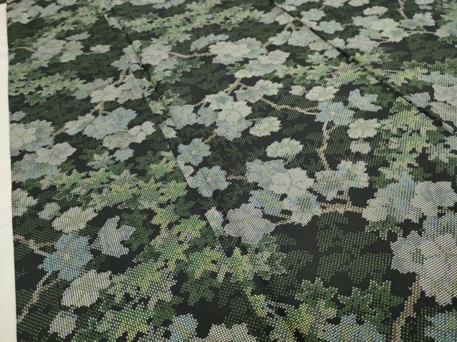 平和屋着物○本場大島紬 7マルキ 枝花文 正絹 逸品 CAAY8086gh 紬