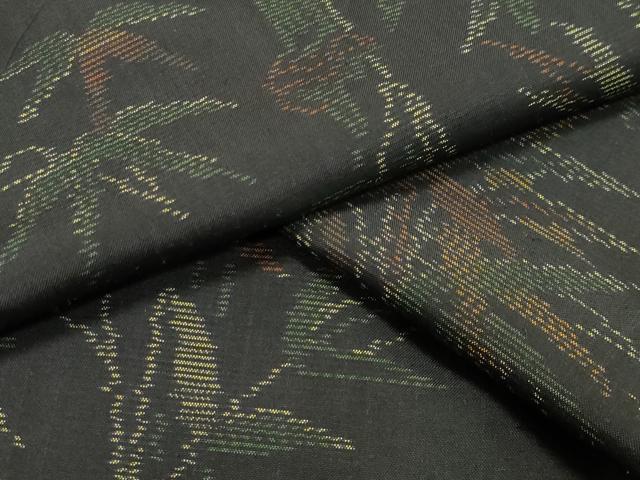 平和屋着物●本場大島紬　笹竹文　正絹　逸品　CAAY8102gh