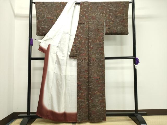 平和屋着物○山岡古都・古都染人 染織美術品 小紋 草根木皮染