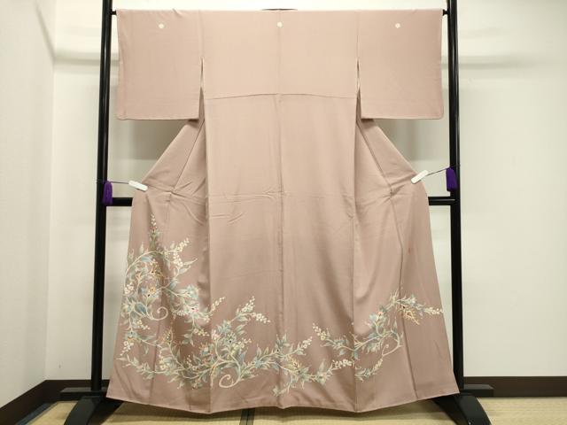 平和屋着物●本加賀友禅作家　牛坂源吾　色留袖　更紗花唐草文　暈し染め　正絹　逸品　CAAY8155gh