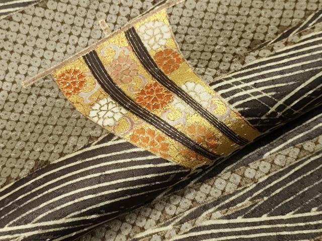 平和屋着物○銀座きしや 訪問着 駒刺繍 立波舟花文