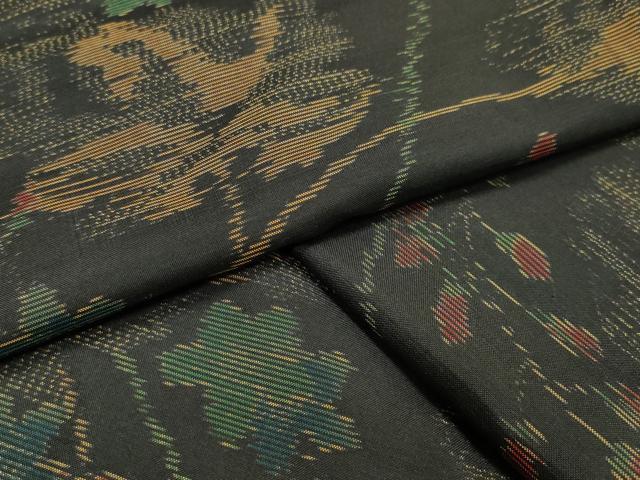 平和屋着物●本場大島紬　草花文　正絹　逸品　未使用　CAAY8189gh