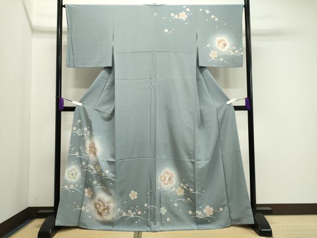 平和屋着物●訪問着　舞桜文　蛍暈し　金銀彩　高島屋扱い　正絹　逸品　CAAY8206gh