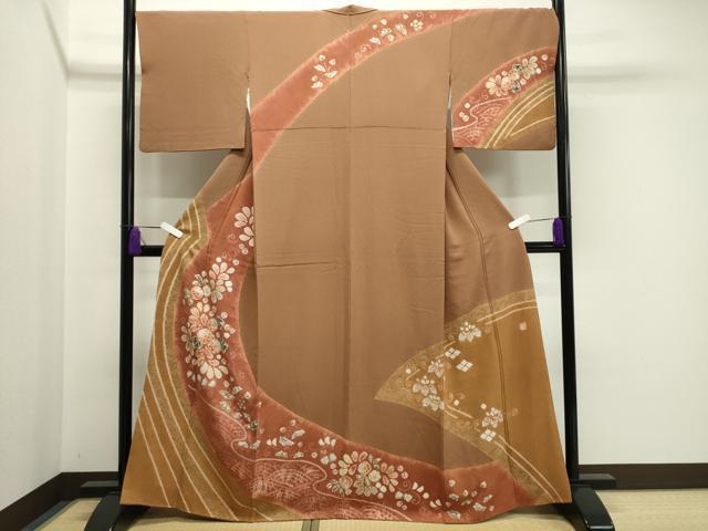 平和屋着物●十日町　名門　滝泰謹製　訪問着　辻が花　絞り　暈し染め　金彩　まるやま扱い　正絹　逸品　CAAY8383gh