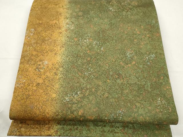 平和屋着物●本場縞大島紬　全通柄袋帯　吉祥文　金糸　正絹　逸品　CAAY9228yk