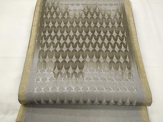 平和屋着物○ひなや工房 くむ・あむ・おる 伊豆蔵明彦 組織 六通柄袋帯