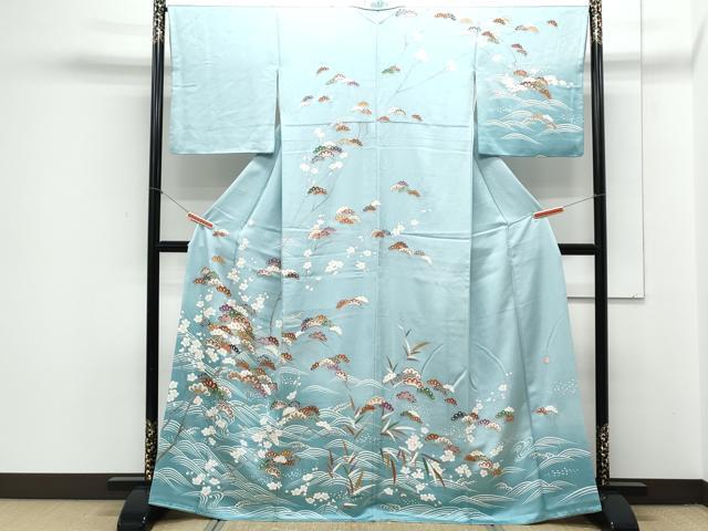 平和屋着物●訪問着　作家物　立波松梅文　暈し染め　正絹　逸品　CAAY9471th