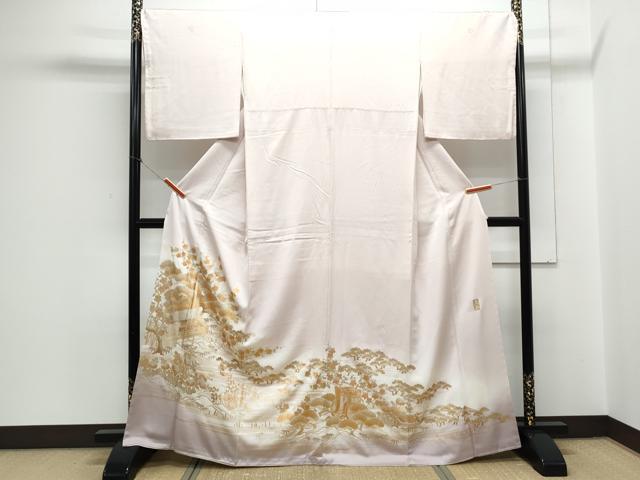 平和屋着物●金彩友禅　卓越技能者・名工・和田光正　色留袖　風景松竹梅　金銀彩　正絹　逸品　CAAY9476th