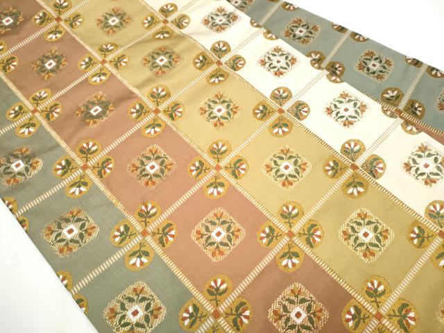 平和屋着物●九寸名古屋帯　唐織　紫陽花　正絹　逸品　CABA1052hy 平和屋着物○九寸名古屋帯 唐織 紫陽花 正絹 逸品 CABA1052hy