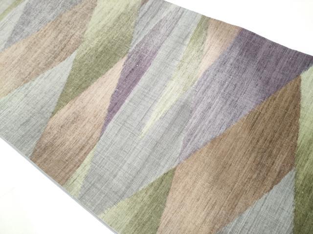 平和屋着物○全通柄袋帯 紬地 霞文 正絹 逸品 CAAY9654hy