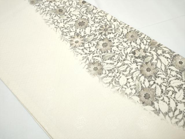 平和屋着物○全通柄袋帯 手描き 枝花文 正絹 逸品 CAAY9680hy