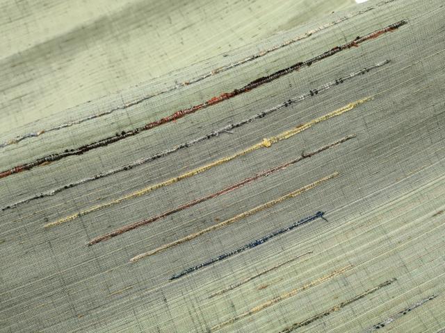 平和屋着物○両面 太鼓柄袋帯 ぜんまい紬 霞文 正絹 逸品 CAAY9700hy