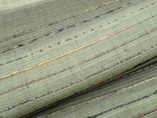 平和屋着物○両面 太鼓柄袋帯 ぜんまい紬 霞文 正絹 逸品 CAAY9700hy