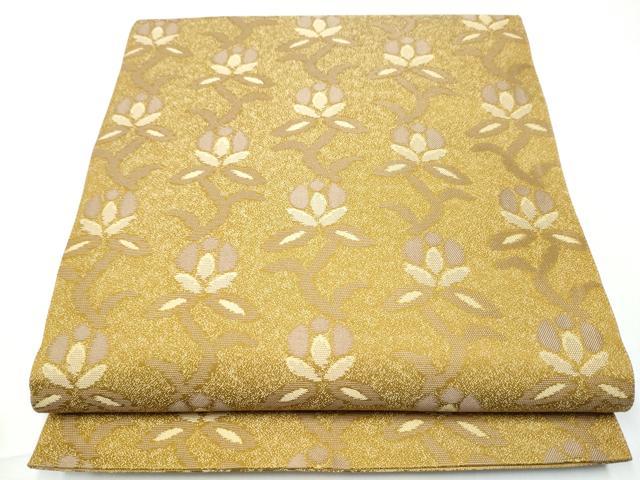 平和屋着物○両面 六通柄袋帯 桜輝 金銀糸 正絹 逸品 CAAY9713hy