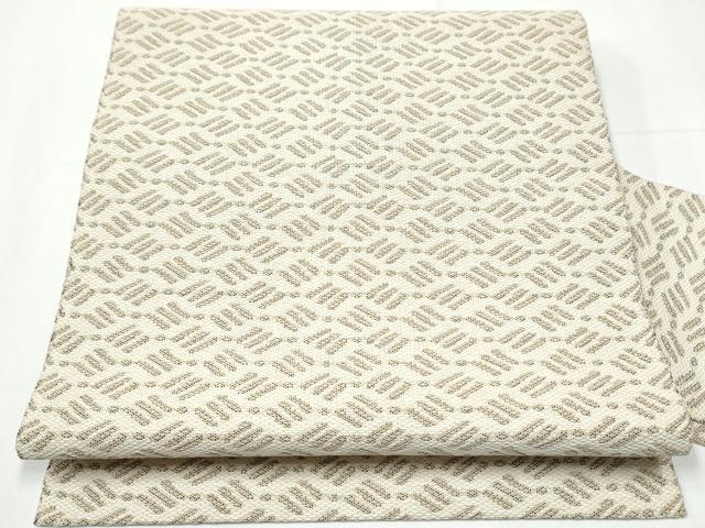 平和屋着物●八寸名古屋帯　幾何学文　正絹　逸品　CAAY9792hy