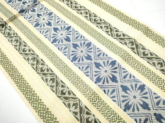 平和屋着物●本場筑前博多織　八寸名古屋帯　花間道　正絹　逸品　CAAY9796hy_2
