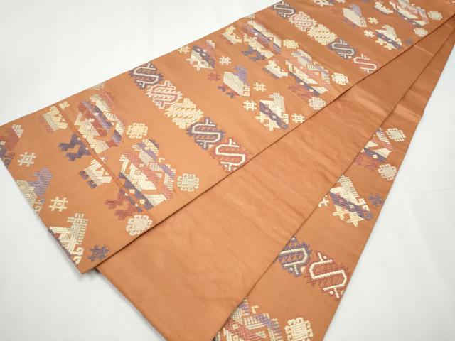 平和屋着物○六通柄 本袋帯 唐織 鳥 正絹 逸品 CAAY9911hy