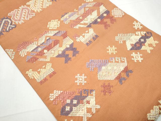 平和屋着物●六通柄　本袋帯　唐織　鳥　正絹　逸品　CAAY9911hy 平和屋着物○六通柄 本袋帯 唐織 鳥 正絹 逸品 CAAY9911hy