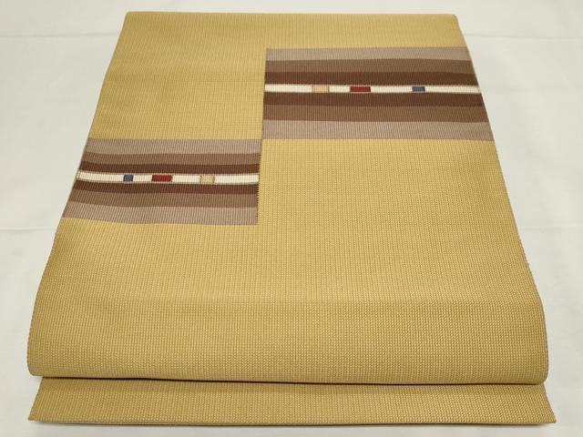 平和屋着物●八寸名古屋帯　すくい織　吉祥文　正絹　逸品　未使用　CAAZ0331dy