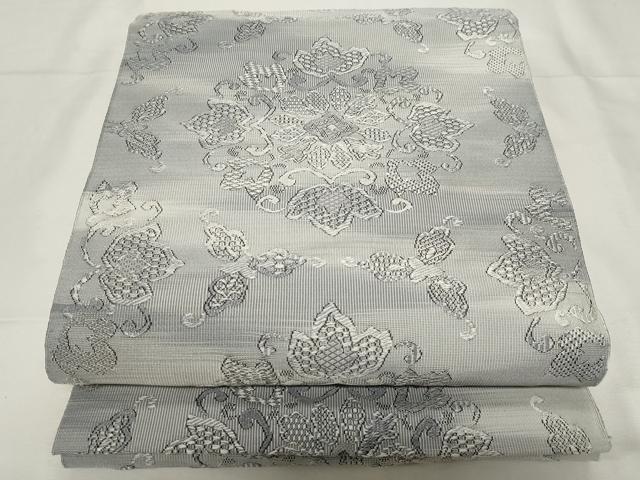 平和屋着物●綴れ　八寸名古屋帯　正倉院花文　正絹　逸品　CAAZ0347dy