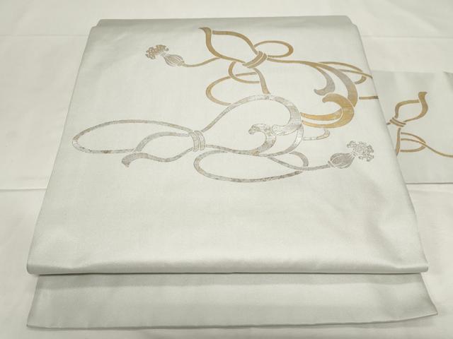 平和屋着物●堀工房　堀省平　省彩箔　九寸名古屋帯　瓢箪　金銀彩　正絹　逸品　CAAZ0349dy